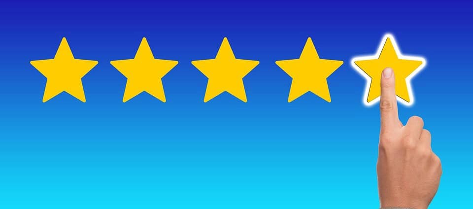 Five-star rating icons representing child safety and positive reviews for "Don't Stick Don't Stuff" kids' safety book, emphasizing quality and educational value.